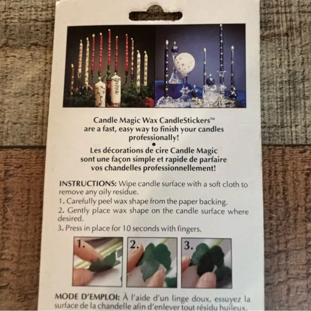 Vintage Candle Magic Wax Candle Stickers Christmas Church Santa Stars Trees